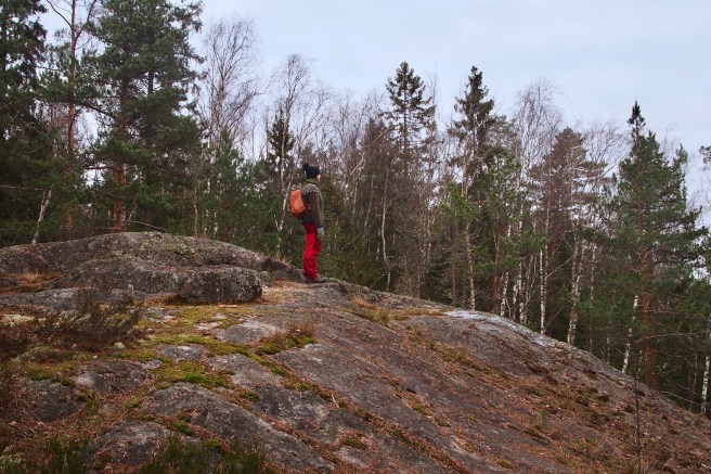 Woman on a cliff in Luukki